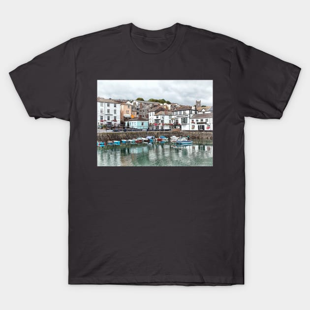 Summer Fishing boats in Falmouth Harbour, Cornwall England UK T-Shirt by BarbaraGlebska